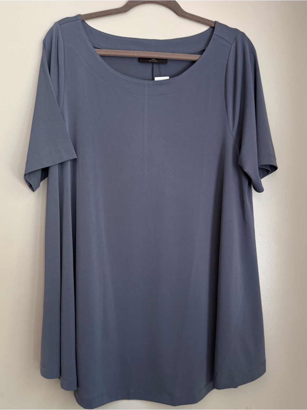 Lane Bryant Slate Blue Scoop Neck Tunic Tee